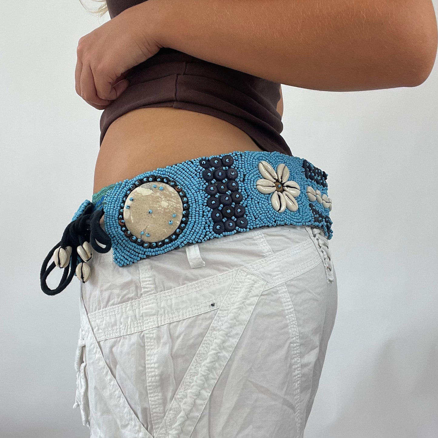 TROPICAL GIRL DROP | blue shell belt #4