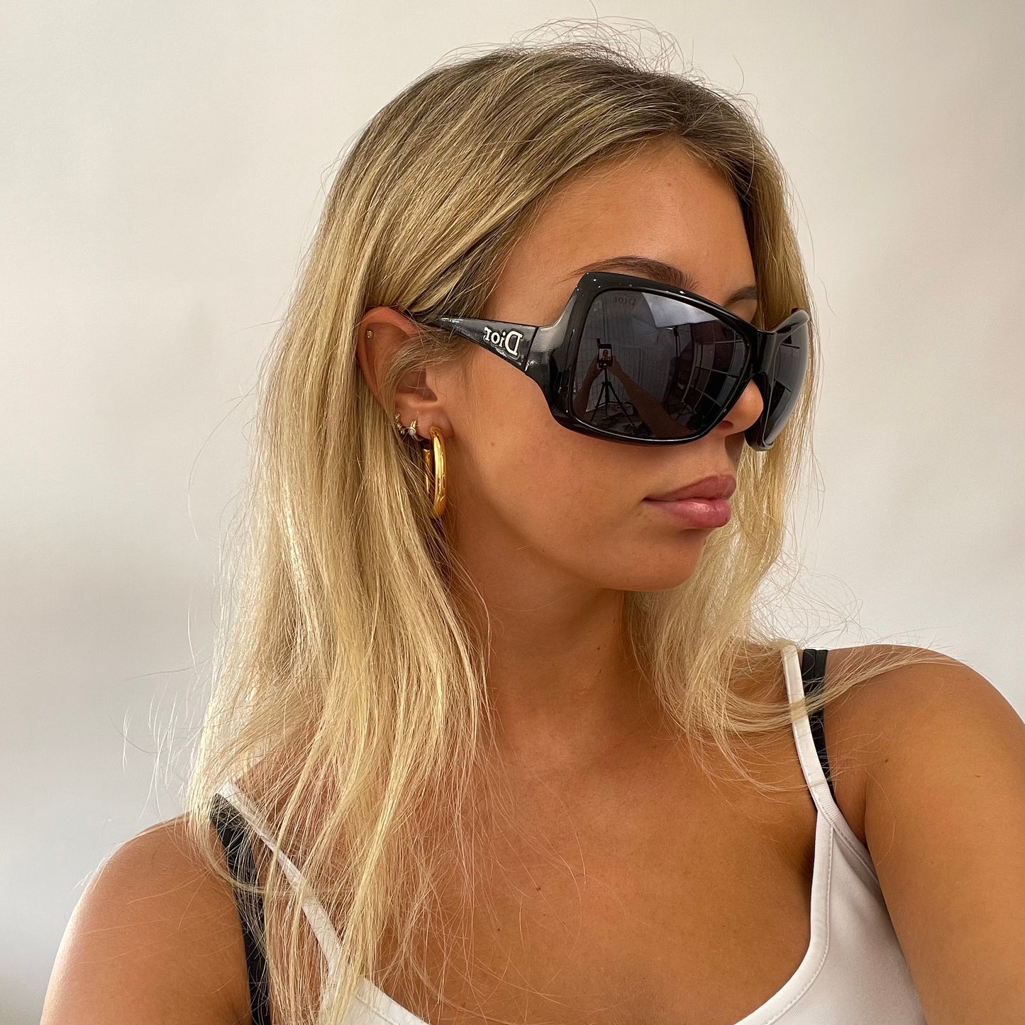 EUROPEAN SUMMER DROP | black oversized dior style sunglasses