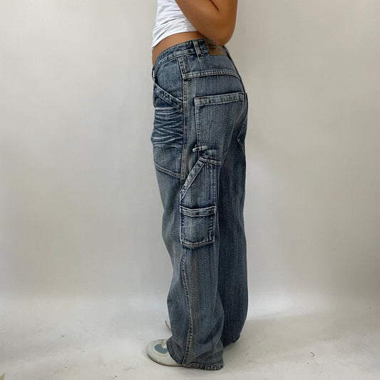 MANHATTAN GIRL DROP | small blue cargo jeans