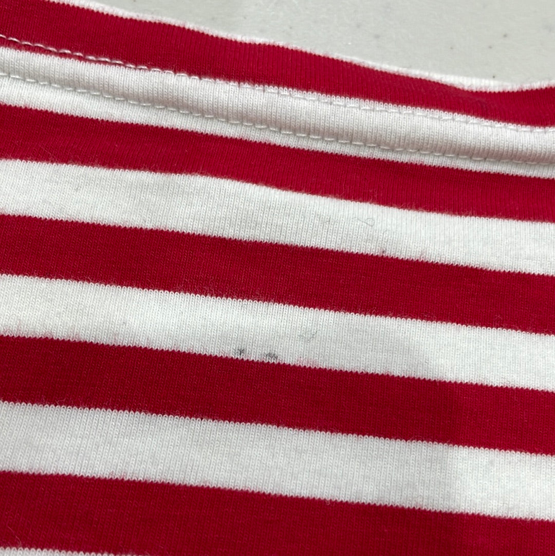 White 94 Contrast Stripe Cotton Bandeau Top