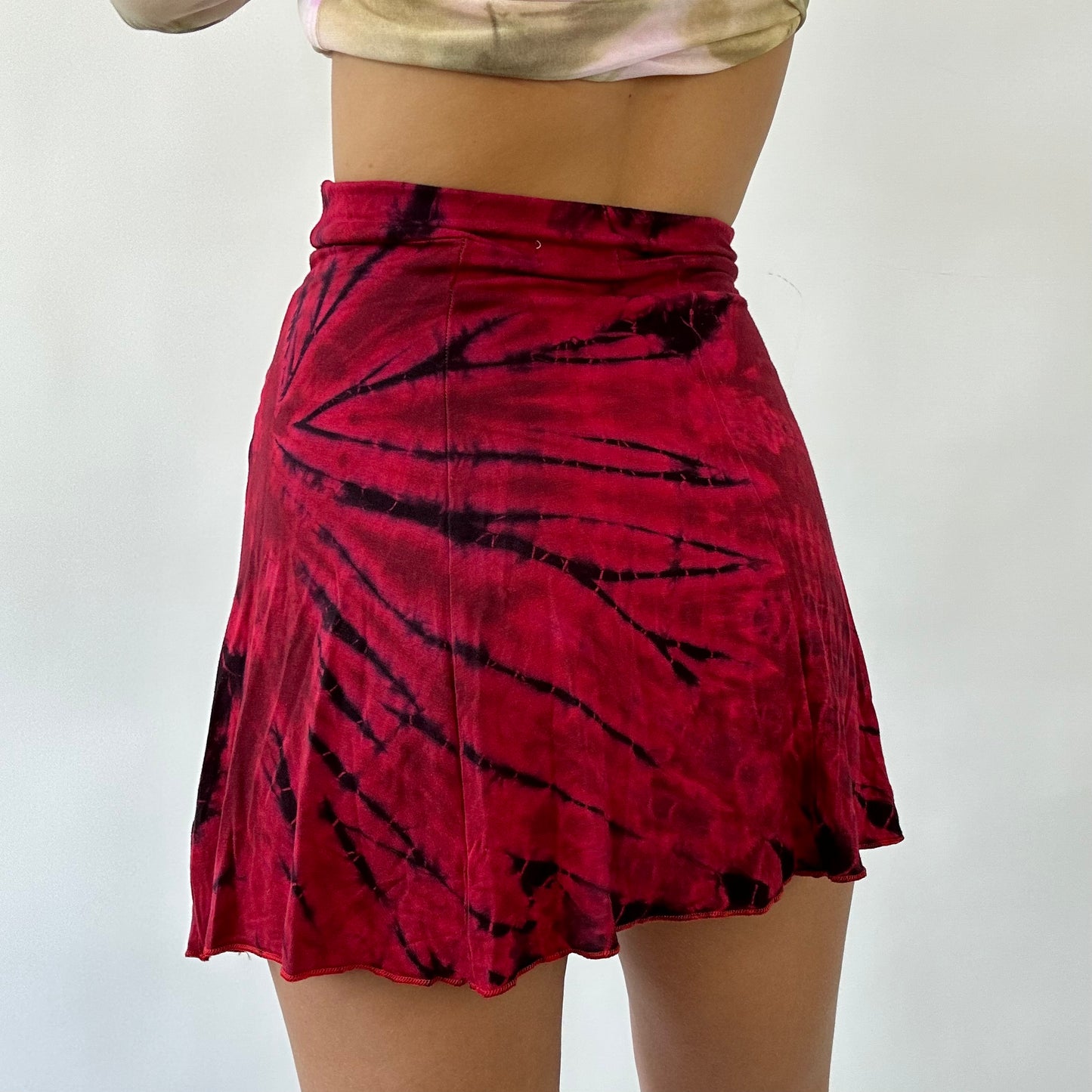 BOHO GIRL DROP | tie dye mini skirt - small