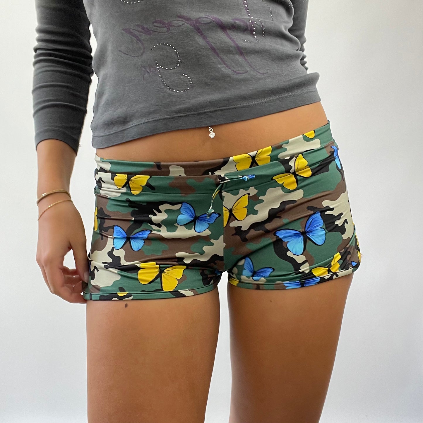 💻MISS REMASS DROP ~ small butterfly print booty shorts