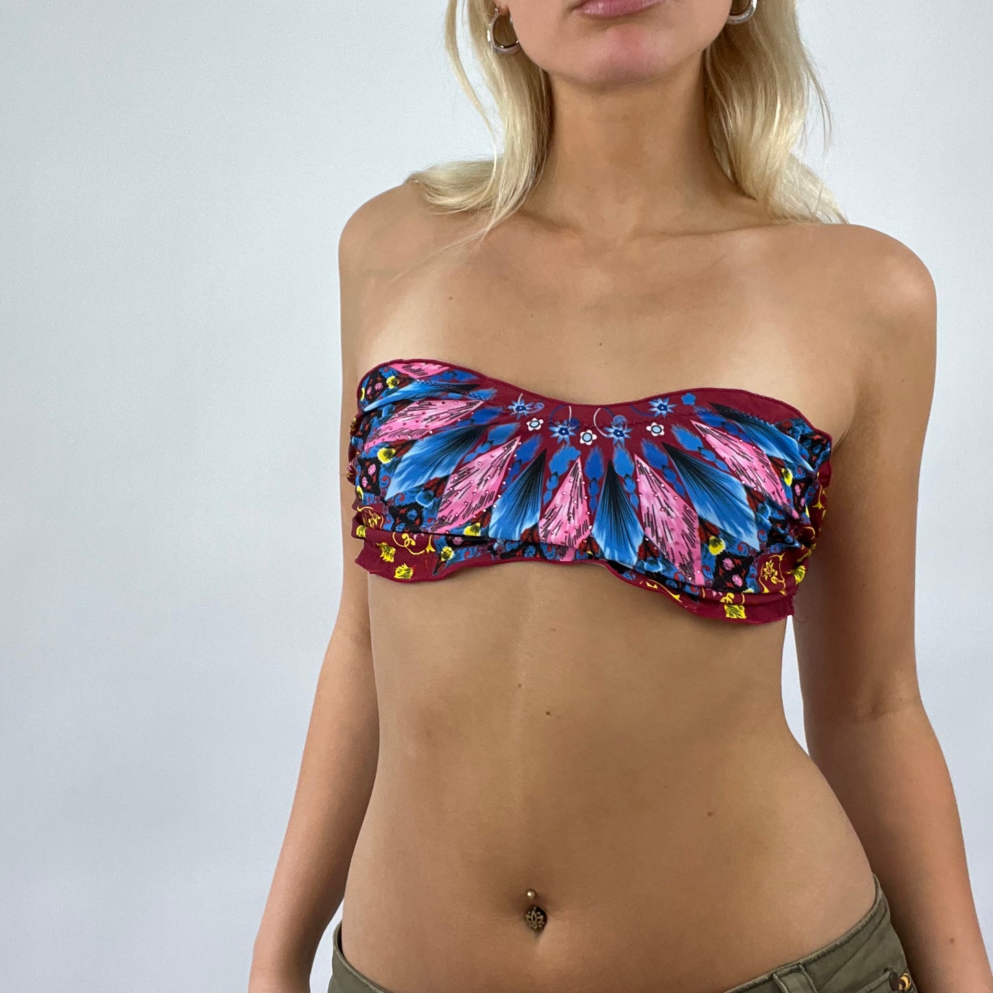 FESTIVAL DROP | burgundy bandeau bikini top