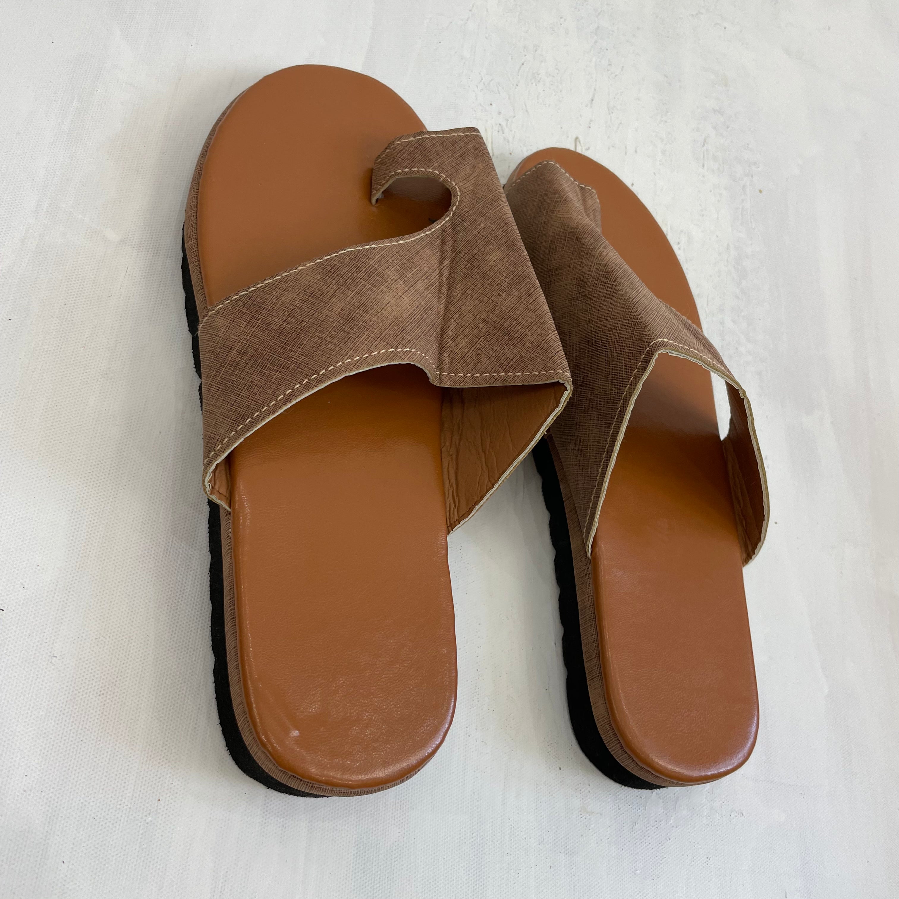 TROPICAL GIRL DROP brown flip flops remass