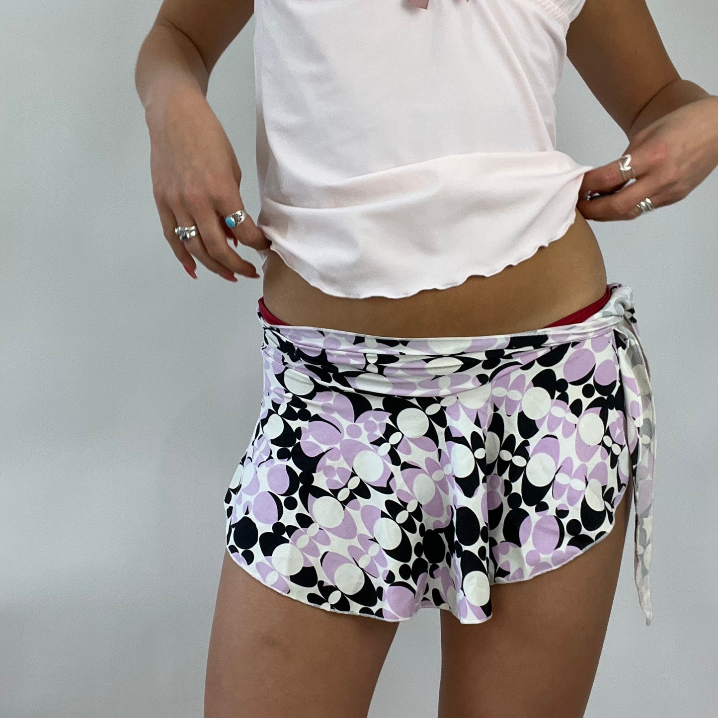 FESTIVAL DROP | black & purple graphic tie up wrap skirt