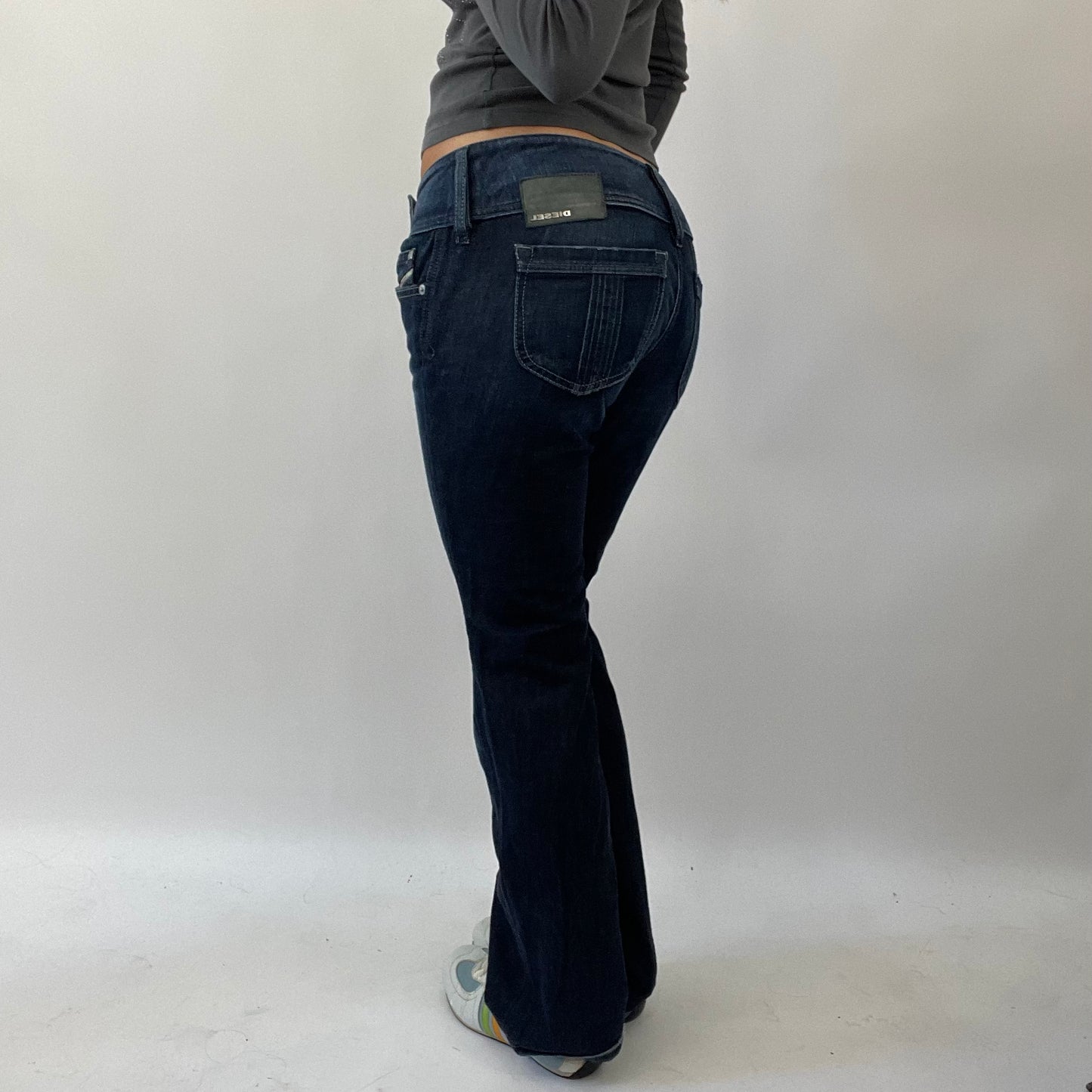 MISS REMASS DROP | small blue diesel low-waisted jeans at