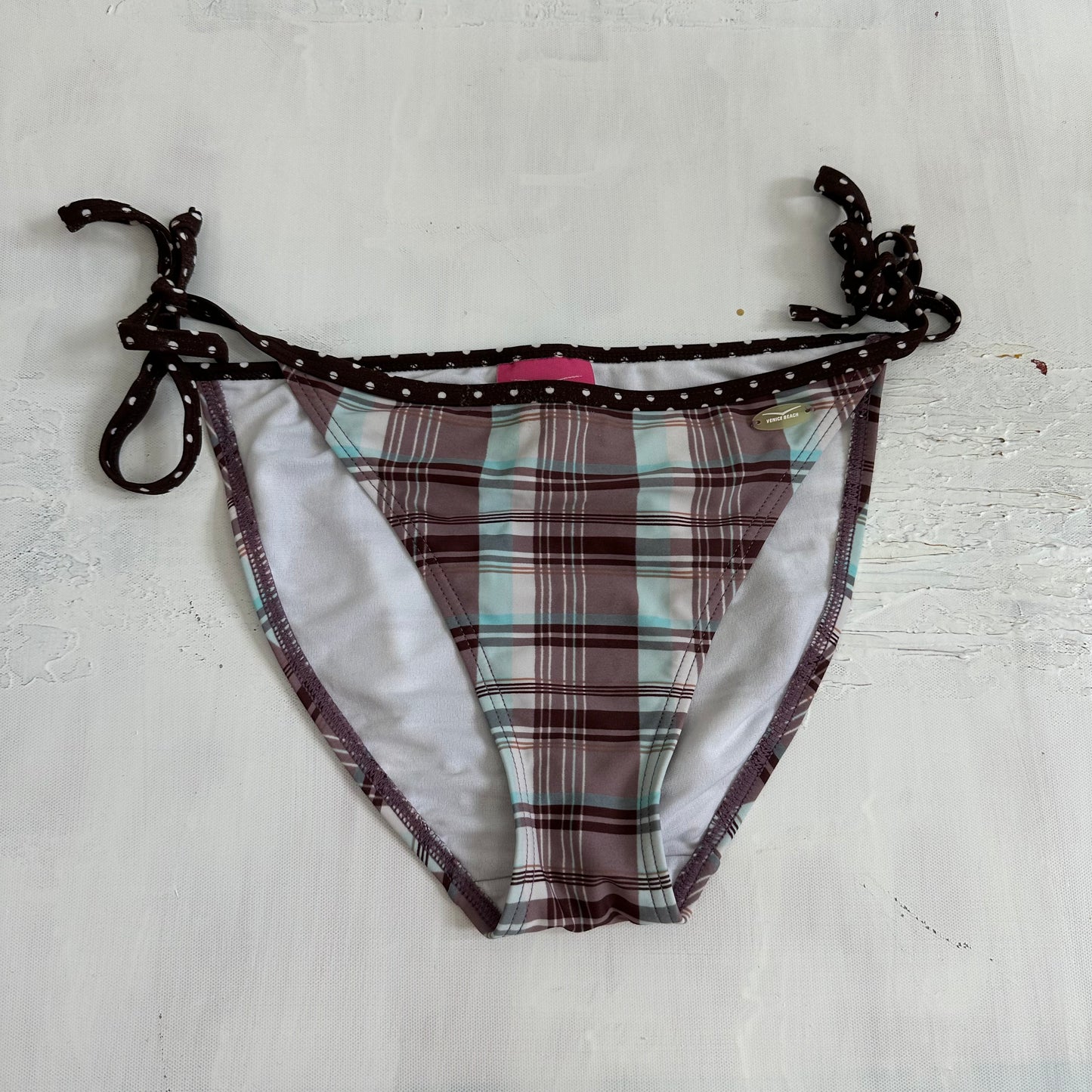 BARBIE DROP - beach barbie | plaid gingham bikini bottoms - medium