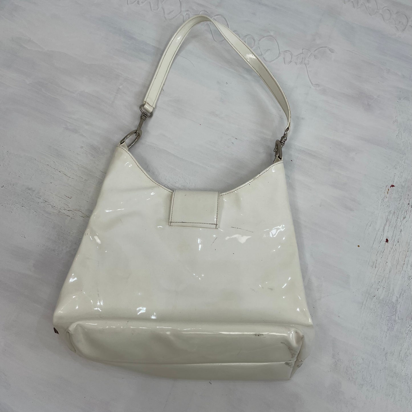 BOAT PARTY DROP | white d&g patent bag