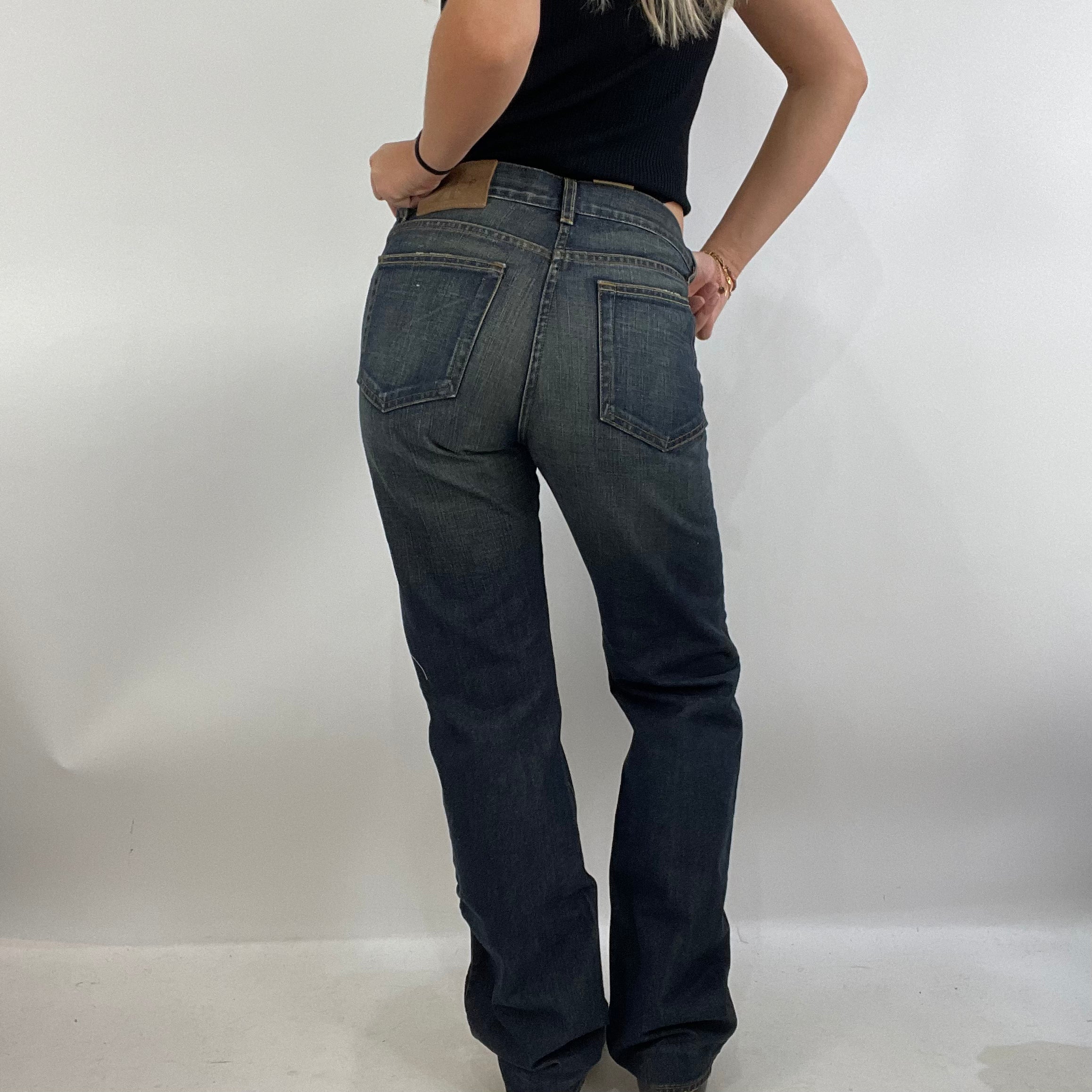 MODEL OFF DUTY DROP | small calvin klein acid wash jeans – remass