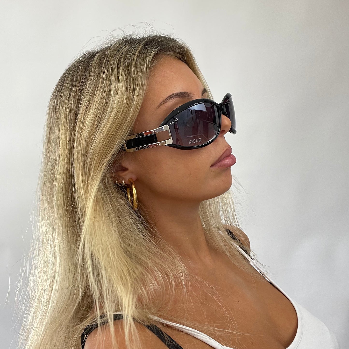 EUROPEAN SUMMER DROP | black round gucci style sunglasses