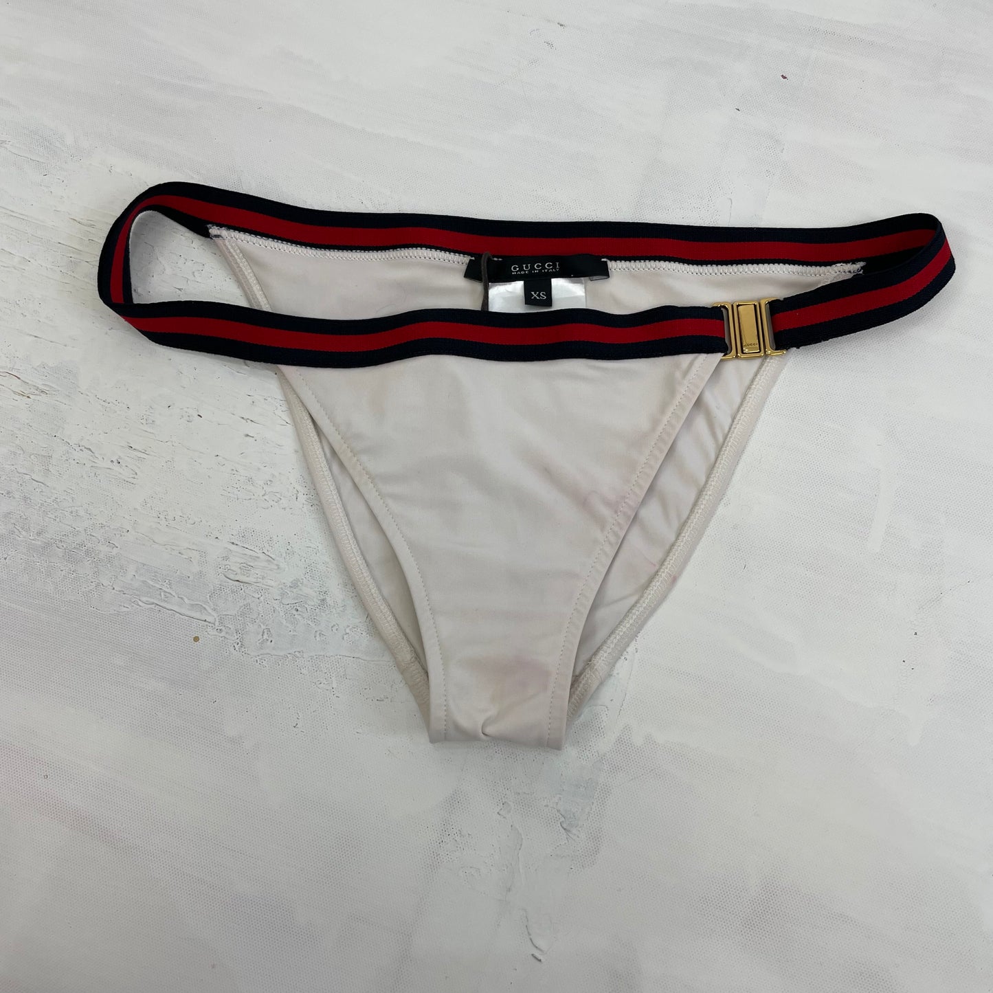 BOAT PARTY DROP | XS white gucci bikini bottoms