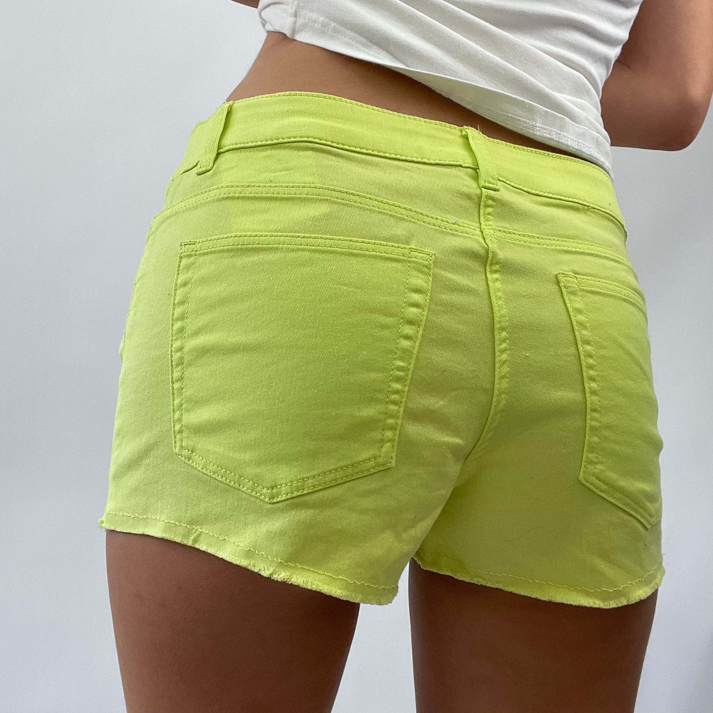 Neon green best sale booty shorts