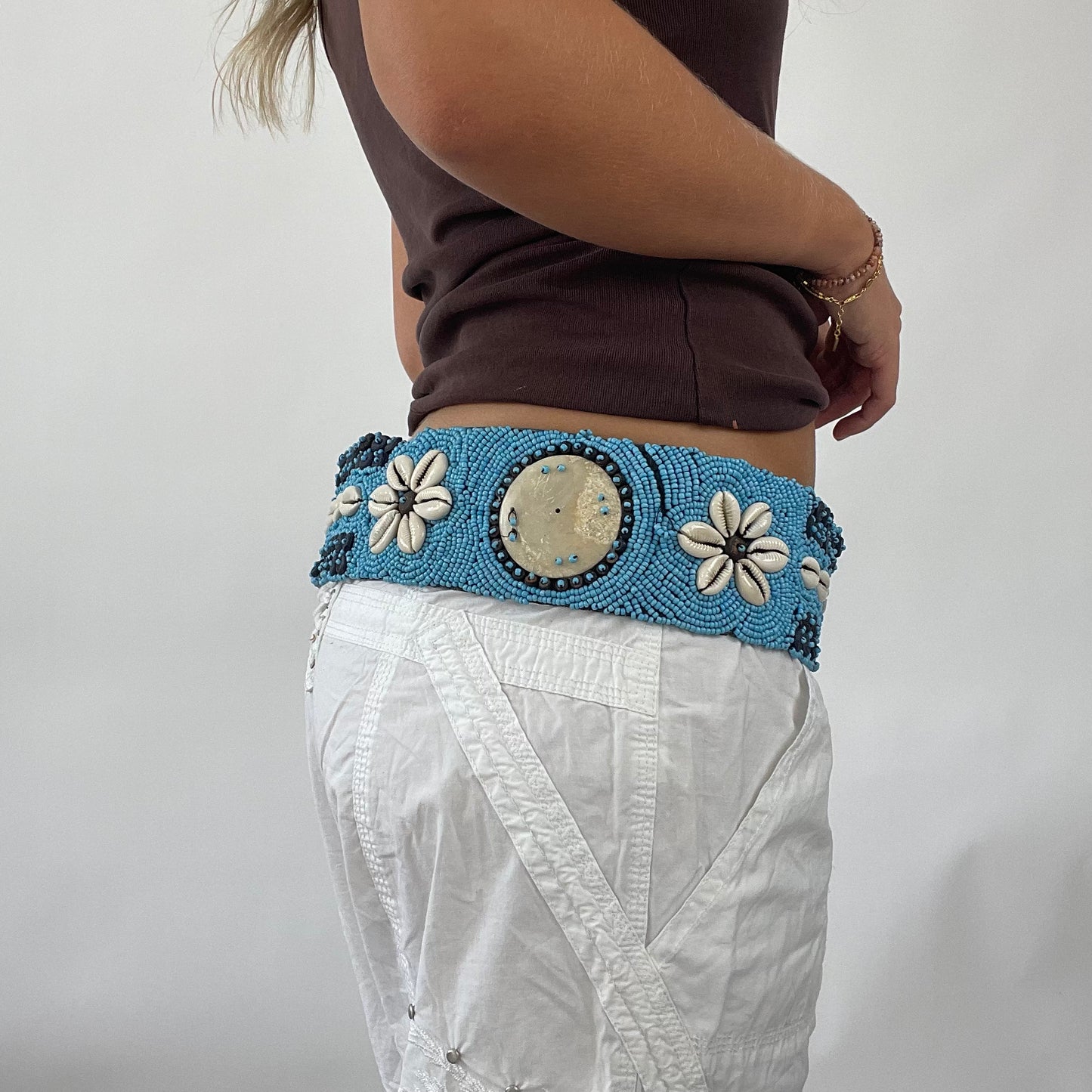 TROPICAL GIRL DROP | blue shell belt #4