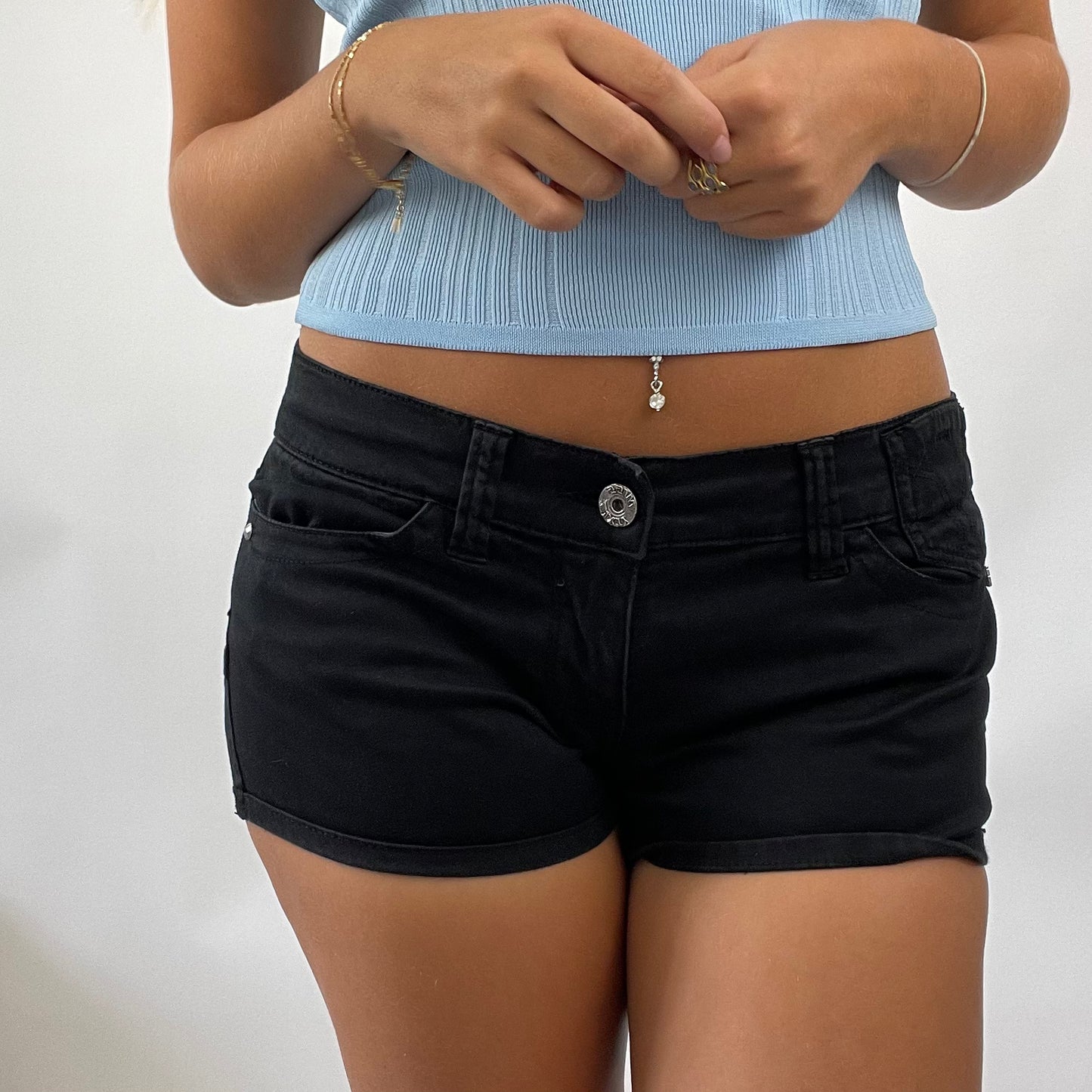 EUROPEAN SUMMER DROP | small black miss sixty shorts