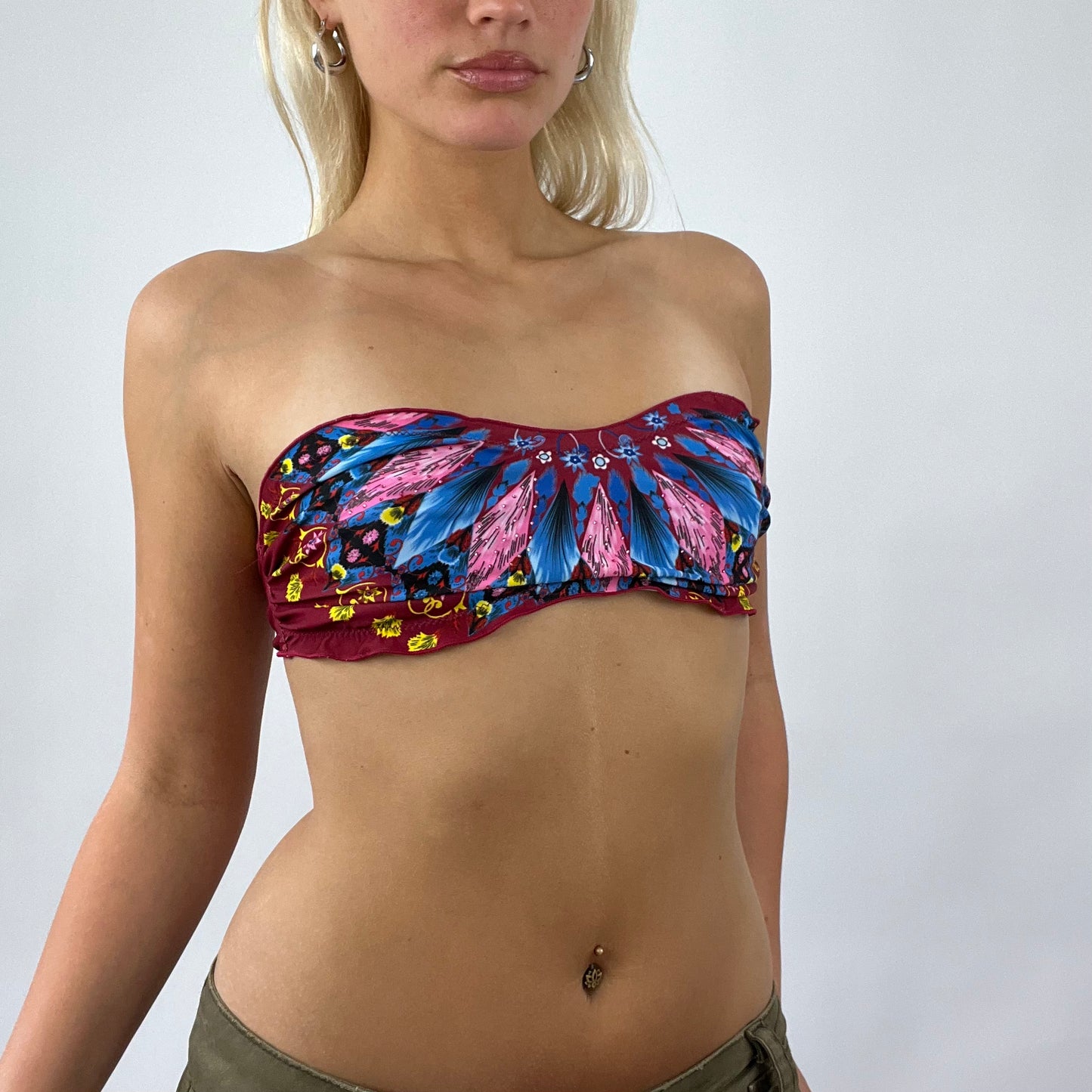 FESTIVAL DROP | burgundy bandeau bikini top