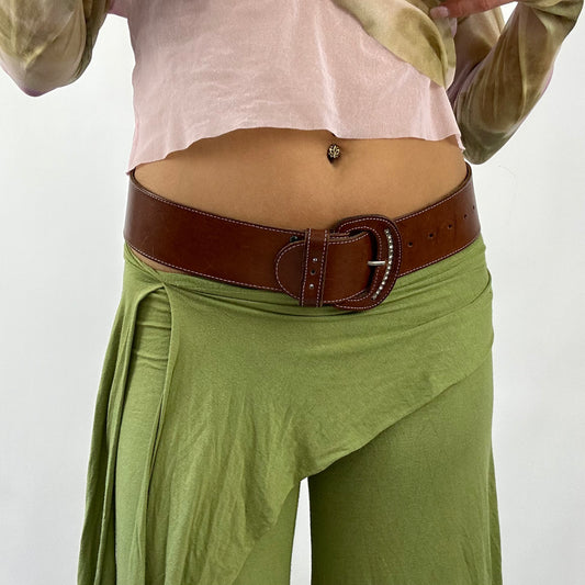 BOHO GIRL DROP | brown belt with diamanté buckle