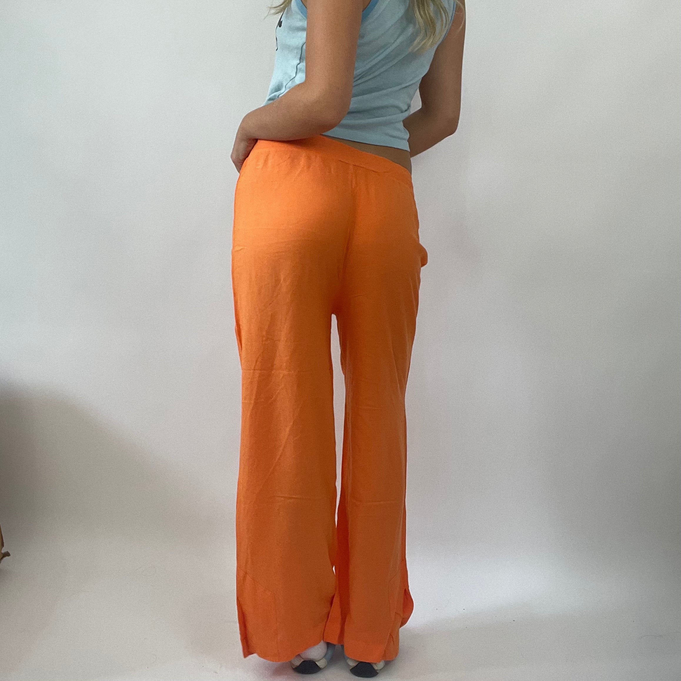 Orange sales drawstring pants