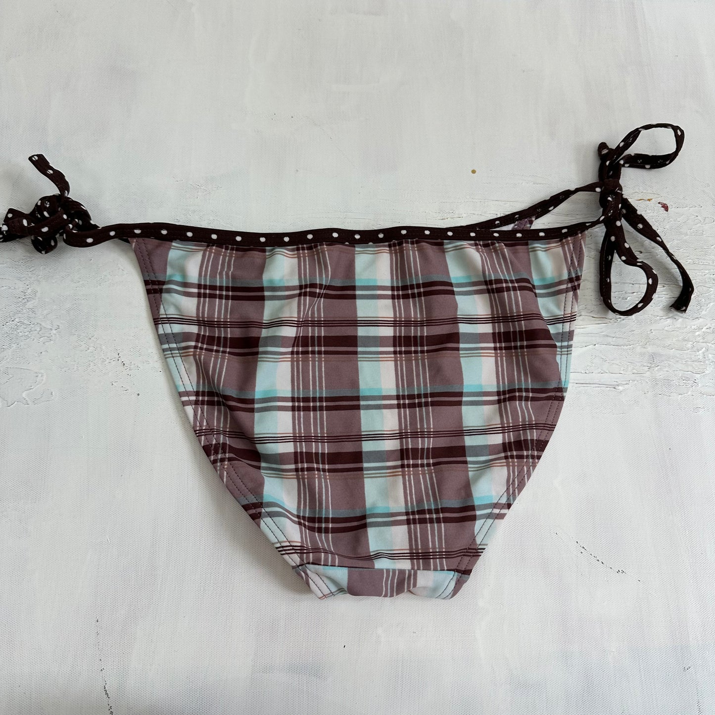 BARBIE DROP - beach barbie | plaid gingham bikini bottoms - medium