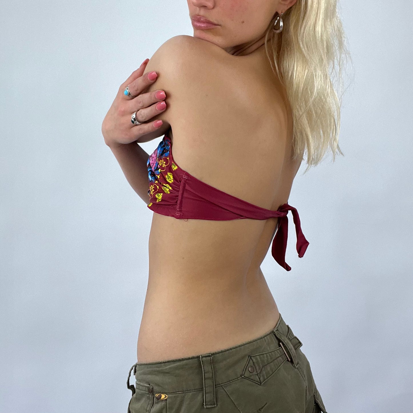 FESTIVAL DROP | burgundy bandeau bikini top