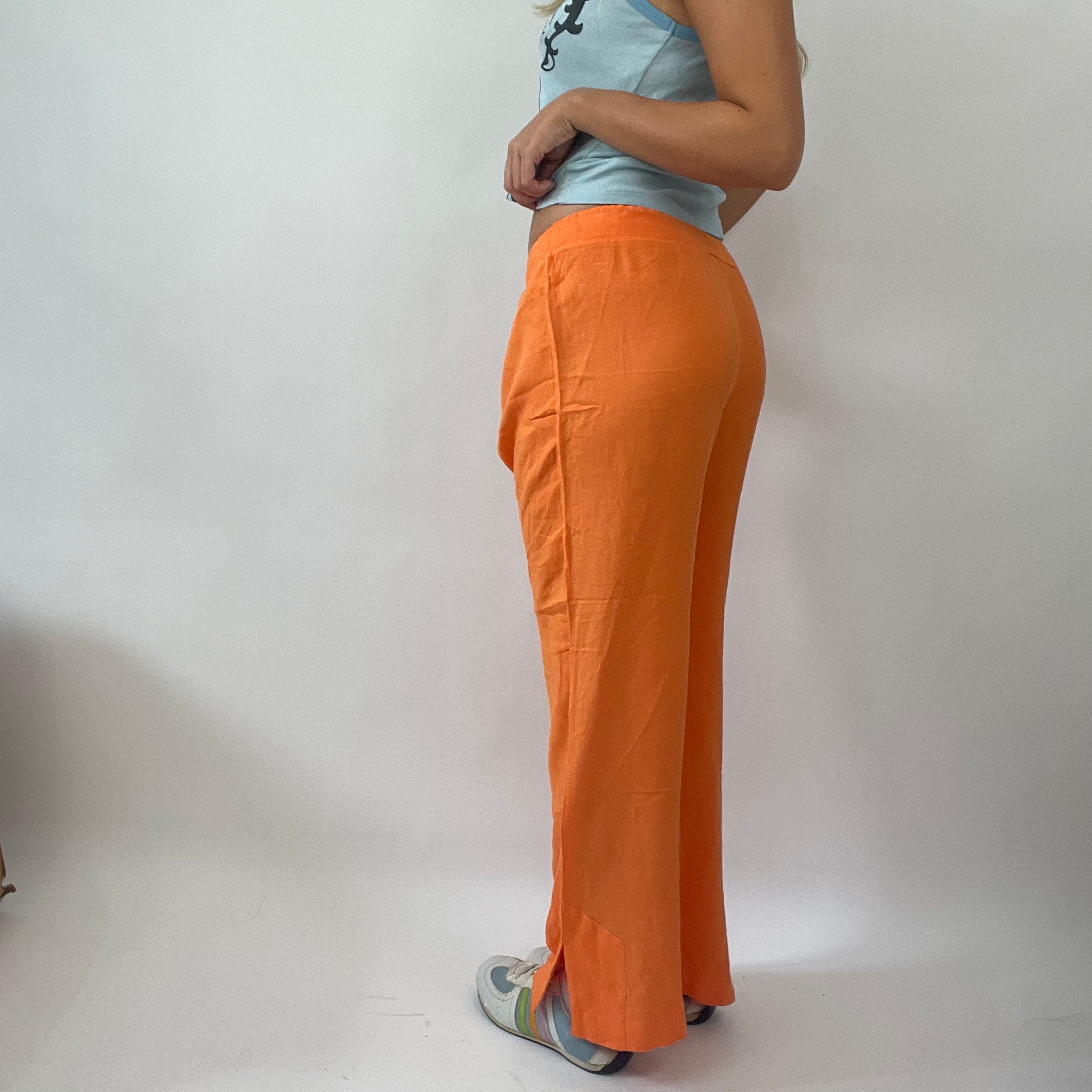 Orange drawstring sale pants