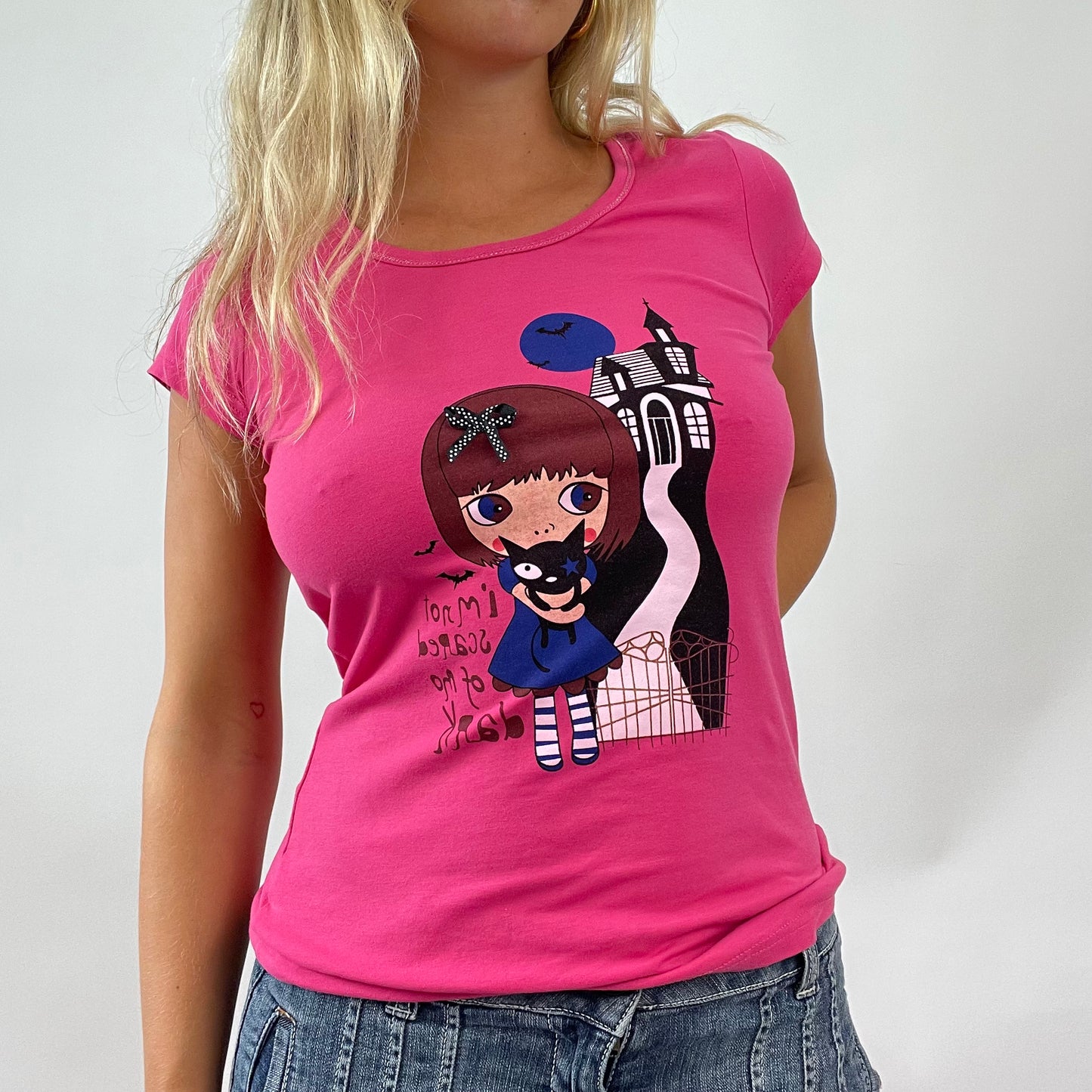 BARBIE DROP - college barbie | small pink graphic t-shirt