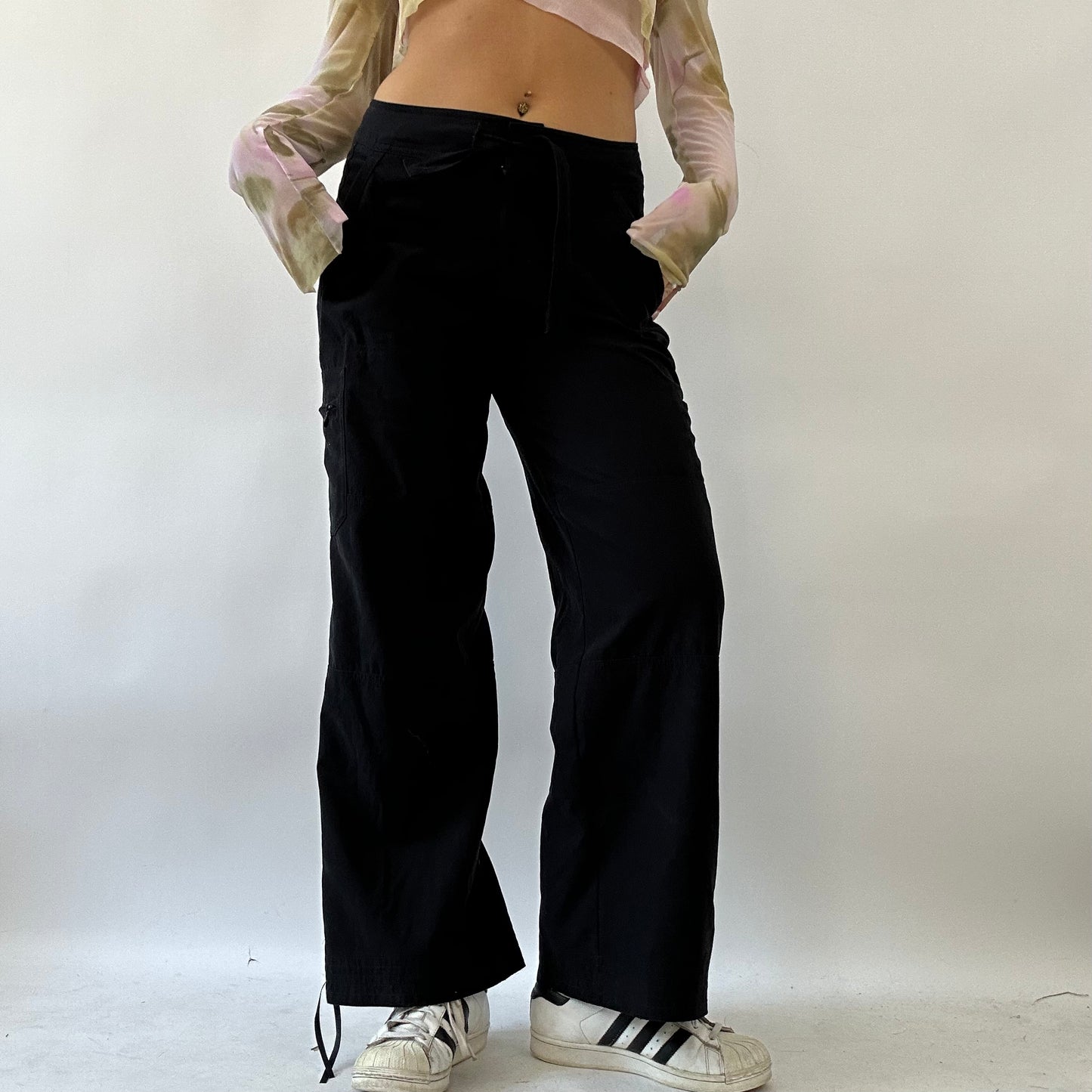 BOHO GIRL DROP | black cargo trousers - small