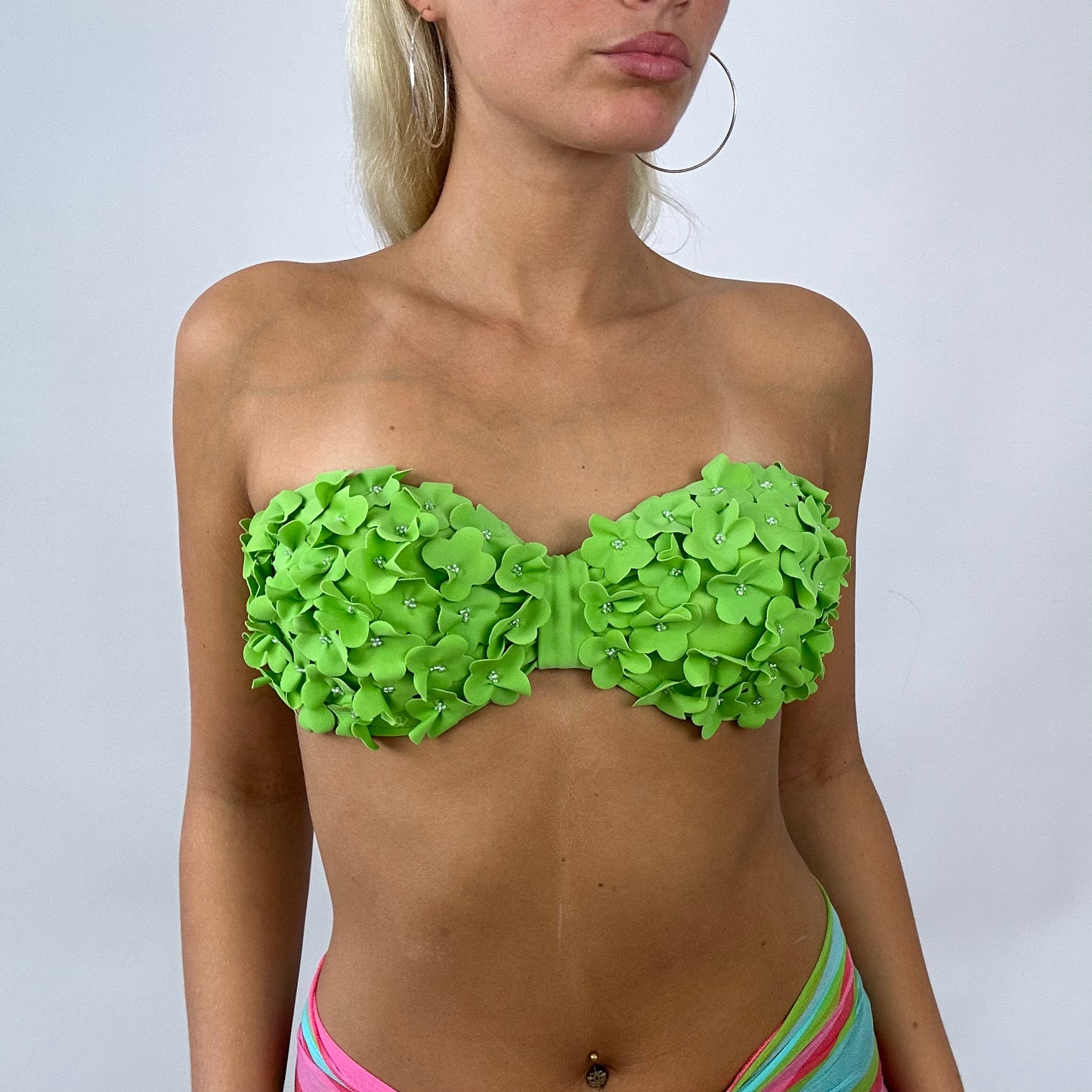 💻 BARBIE DROP - beach barbie | medium green bikini with 3D flower details