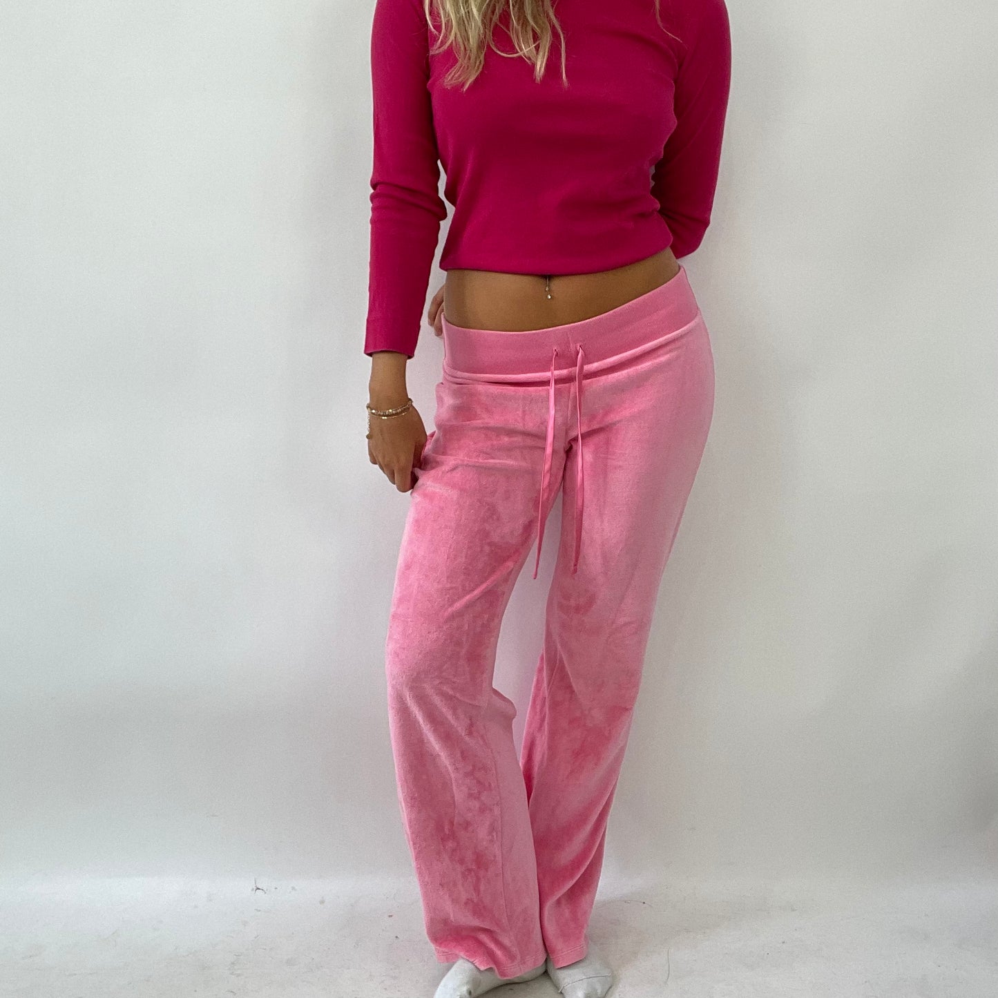 BARBIE DROP - dance barbie | small pink velour joggers