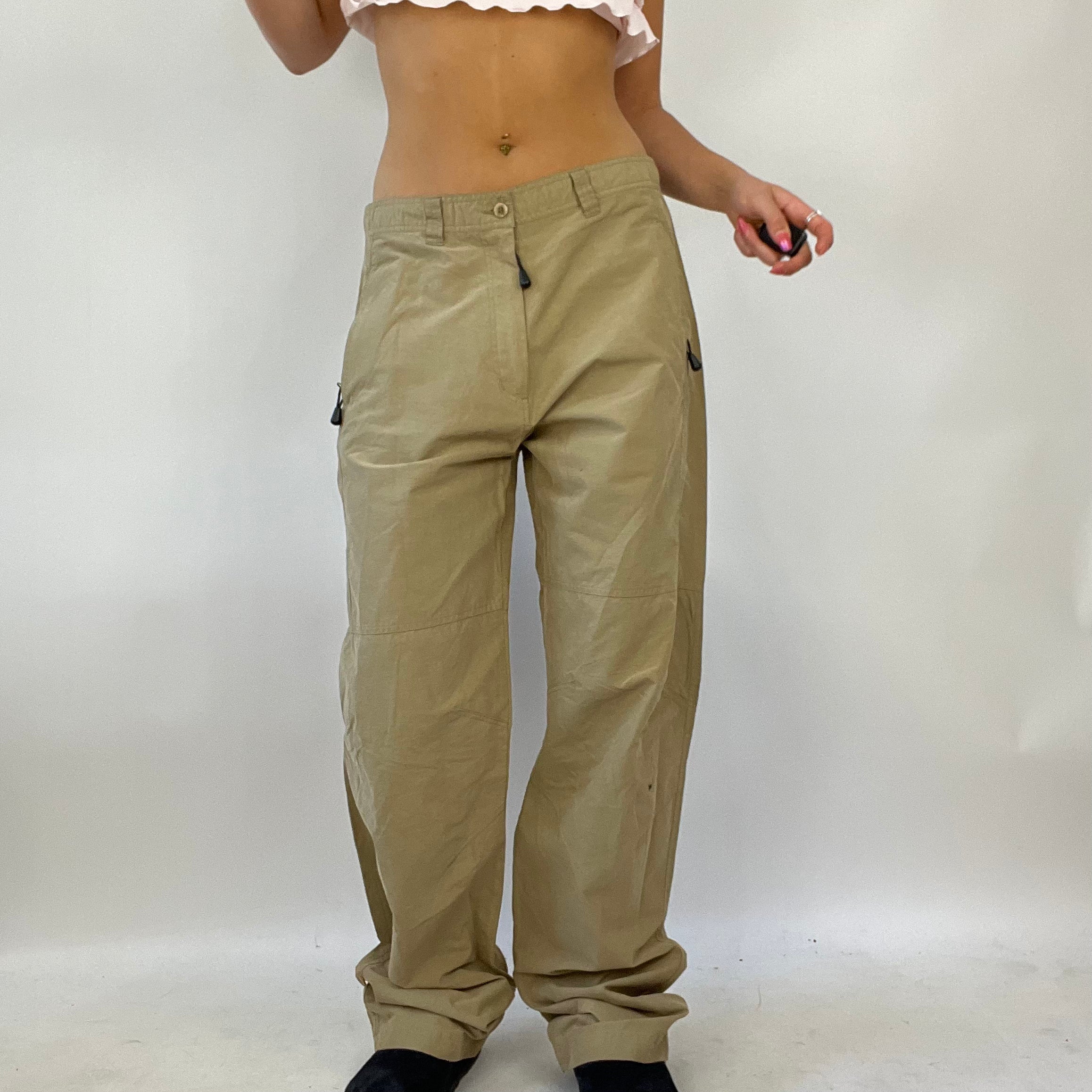 FESTIVAL DROP  beige cargo trousers - large – remass