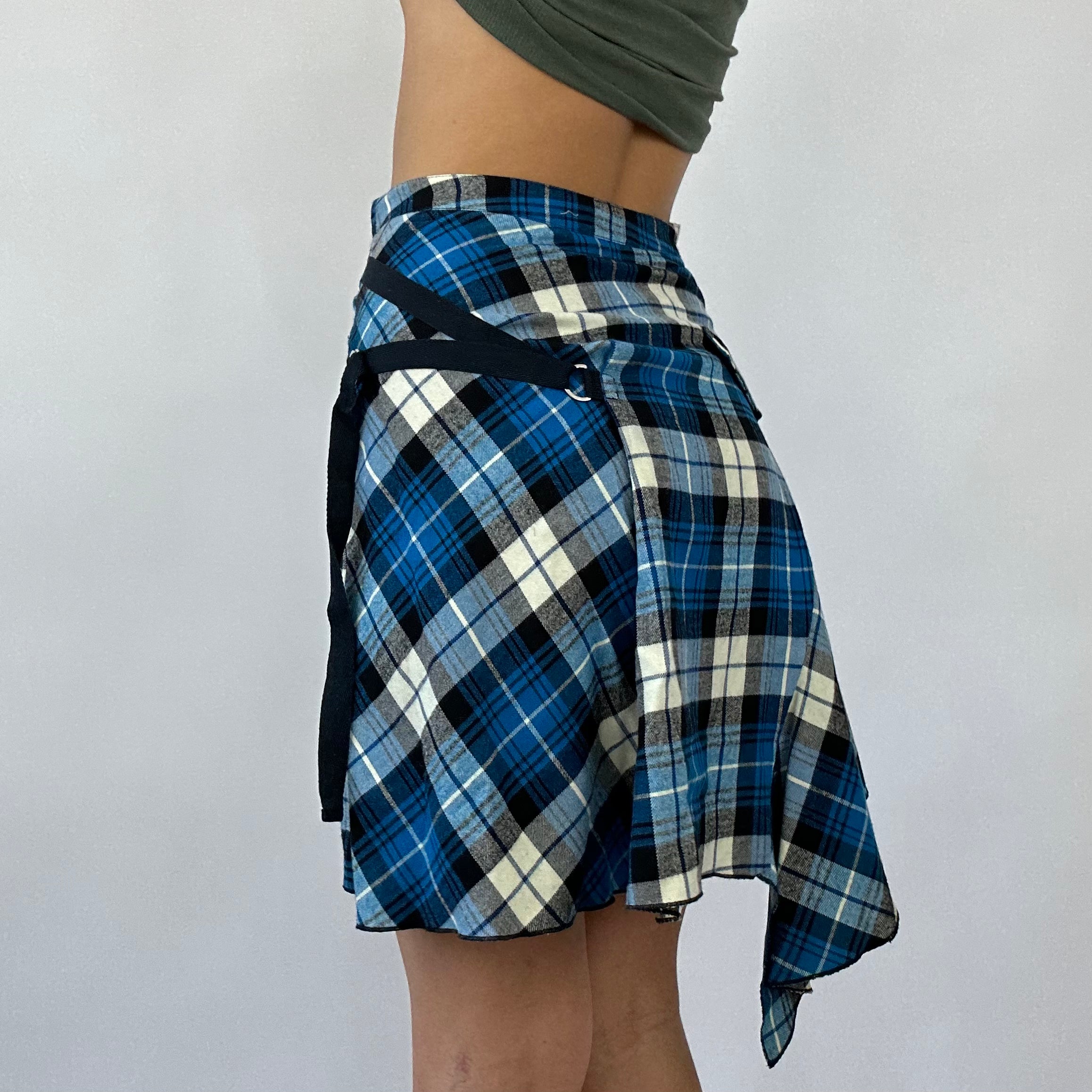 FRESHERS FITS DROP blue tartan skirt