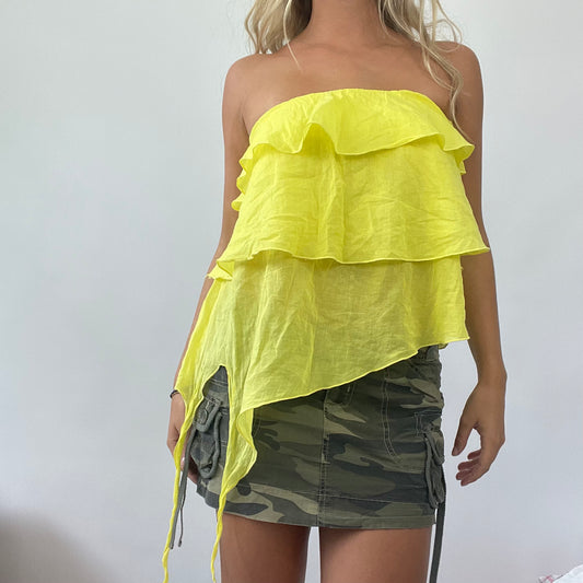 💻BOAT PARTY DROP | small yellow ruffle top