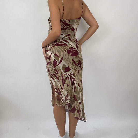 💻BOAT PARTY DROP | small brown and burgundy mesh maxi dress