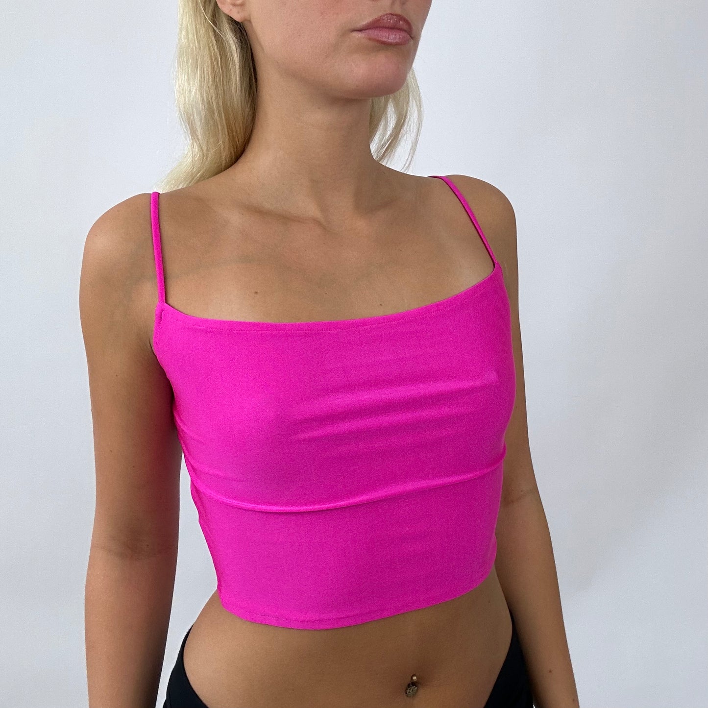 BARBIE DROP - classic barbie | hot pink cropped vest - medium