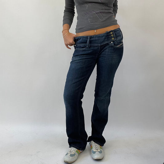 MISS REMASS DROP | small blue diesel low-waisted jeans at