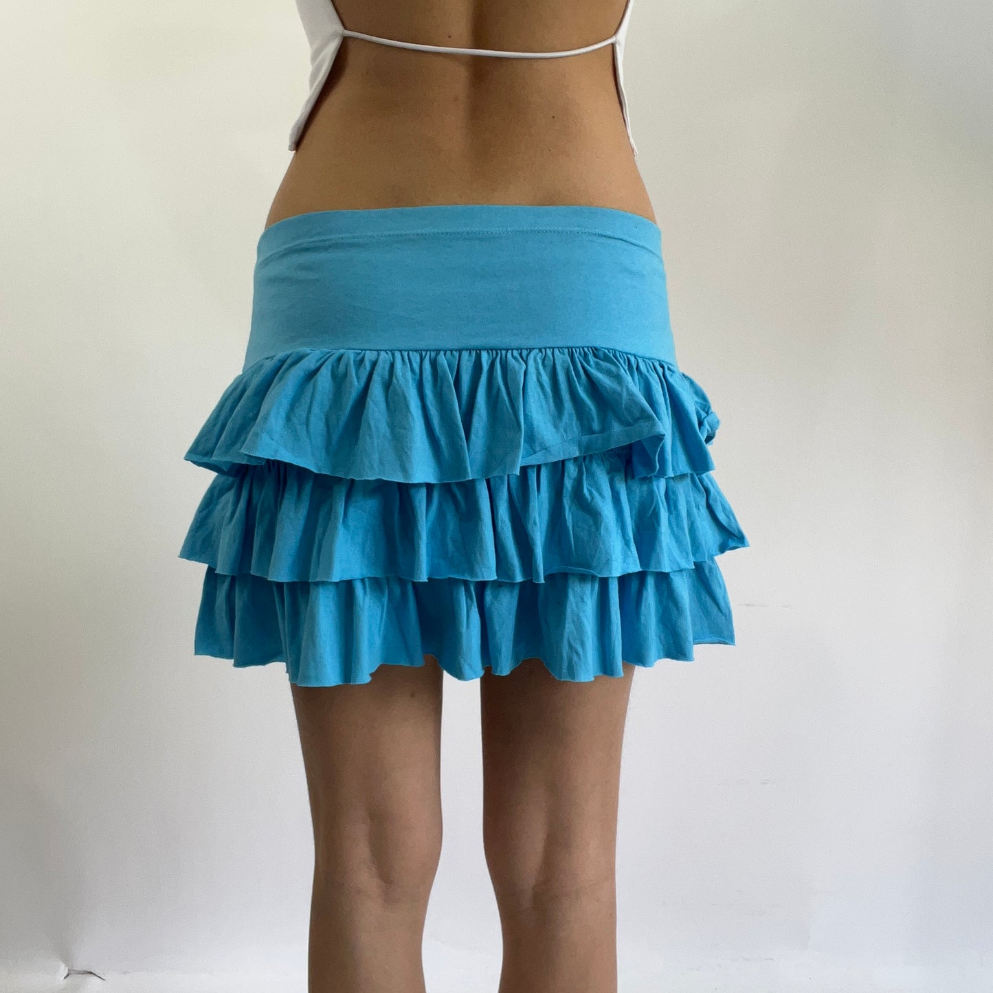 💻 ‼️ small blue playboy ruffle skirt with logo spell out